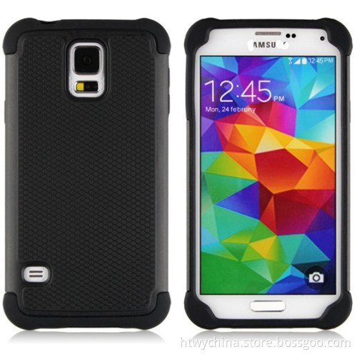 Hybrid Dual Layer Silicon+PC Triple Defender Case for Samsung Galaxy S5 I9600